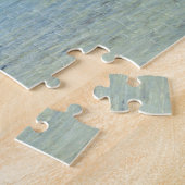 太平洋のヤシの木の下の女性 ジグソーパズル (側面)