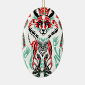 太平洋の北の沿岸原産のアメリカインディアンのキツネ セラミックオーナメント (右)