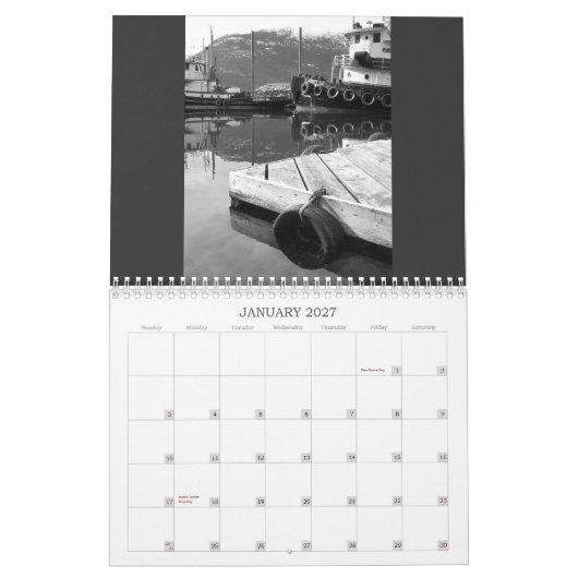 太平洋の北西の航海 カレンダー (1月 2027)