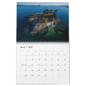 太平洋の北西壁掛けカレンダーの2017年の生命 カレンダー (3月 2027)