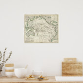 太平洋の地図海 ポスター (キッチン)