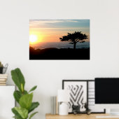 太平洋の夕日20x30 ポスター (ホームオフィス)