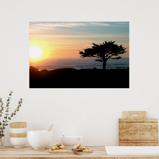 太平洋の夕日 ポスター (キッチン)