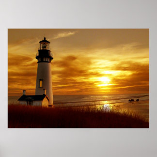 太平洋の夕日 ポスター