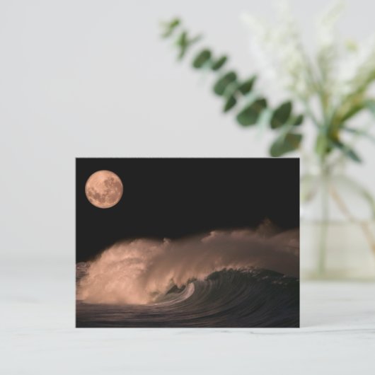 太平洋の嵐 |ハワイ・オアフの北岸 ポストカード (スタンド正面)