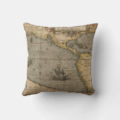 太平洋の旧式な地図 クッション (裏面)