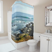 太平洋の本部カリフォルニアの沿岸端 シャワーカーテン (インサイチュ)