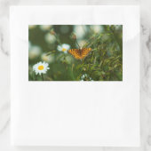 太平洋の油濁蝶 長方形シール (バッグ)