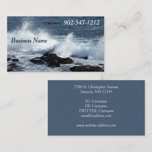 太平洋の海 名刺 (正面/裏面)