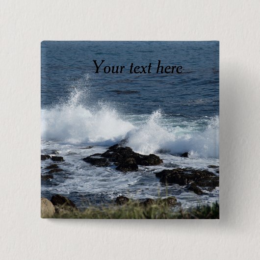 太平洋の海 缶バッジ (正面)