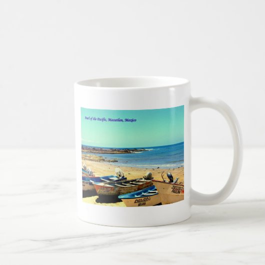 太平洋の真珠、Mazatlanメキシコのボート コーヒーマグカップ (右)