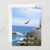 太平洋の真珠、Mazatlanメキシコの崖のダイバー ポストカード (正面/裏面)