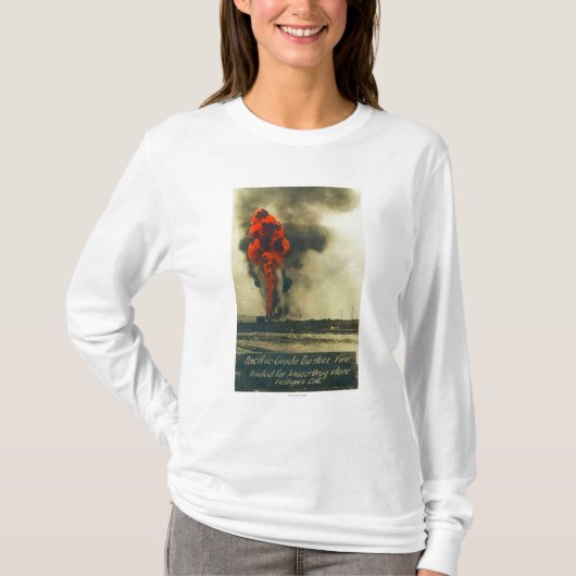 太平洋の自然のままのな噴出油井FireFellows、カリフォルニアの眺め Tシャツ (正面)
