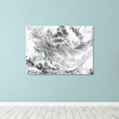 太平洋の船舶用トラック海 キャンバスプリント (インサイチュ (ウッドフロア))