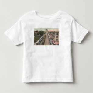 太平洋の道および市役所の眺め トドラーTシャツ
