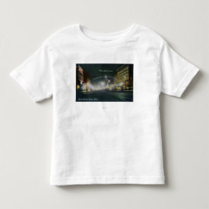 太平洋の道の夜の眺め トドラーTシャツ