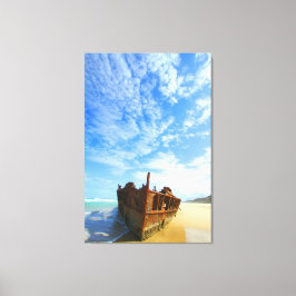 太平洋の難破船32x48 キャンバスプリント