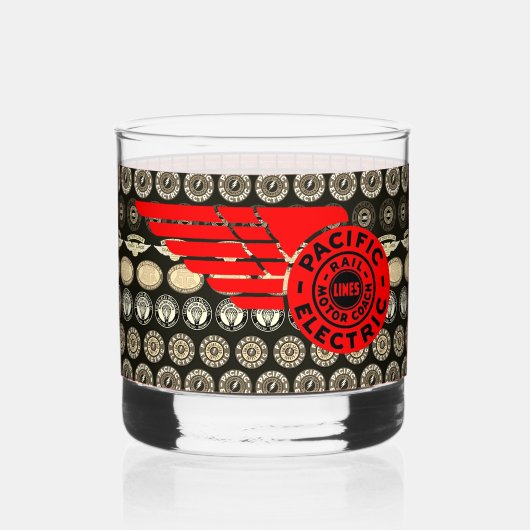 太平洋の電気岩ガラス ウイスキーグラス (正面)