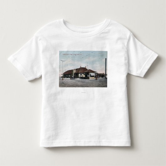 太平洋の電気鉄道のターミナル トドラーTシャツ (正面)