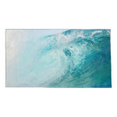 太平洋の青い波の破損 枕カバー (裏面-左)