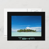 太平洋の黒いタヒチの葉書の砂漠の島 ポストカード (正面/裏面)