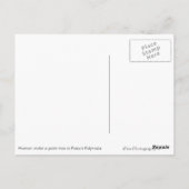 太平洋はがきのヤシの木の下の女 ポストカード (裏面)