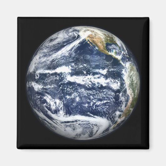 太平洋を中心とした全地球の眺め マグネット (正面)