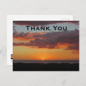 太平洋オレンジ色の夕日感謝 ポストカード (正面/裏面)
