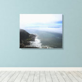 太平洋コーストハイウェイ海カラー16x20 キャンバスプリント (インサイチュ (ウッドフロア))