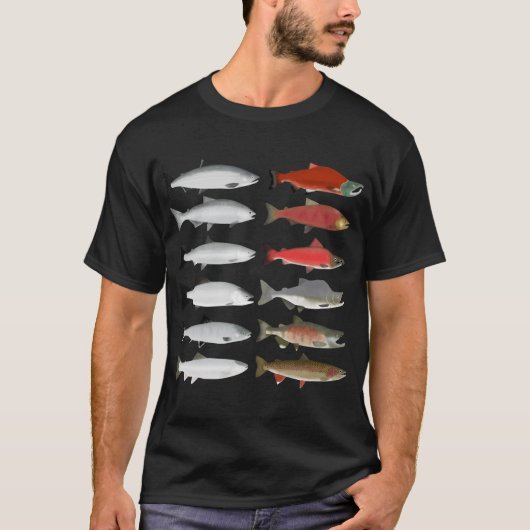 太平洋サーモングループ - 海洋および産卵期 Tシャツ (正面)