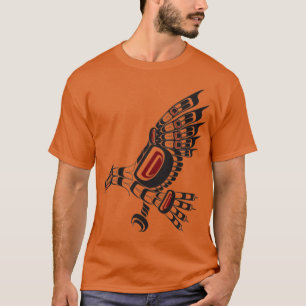 太平洋ノースウェストイーグル先住民アメリカンサリッシュ Tシャツ