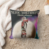 太平洋ノースウエストTotemポール旅行のポスターTシャツ クッション (ブランケット)