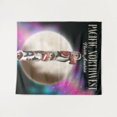 太平洋ノースウエストTotemポール旅行のポスターTシャツ タペストリー (正面(横))