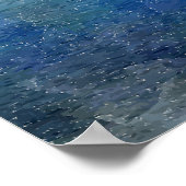 太平洋ビーチサンセットウォーターカラー ポスター (角)