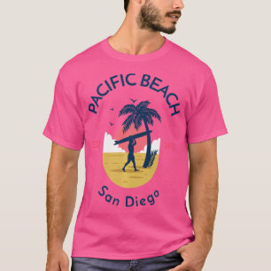 太平洋ビーチサンディエゴカリフォルニアサーフィン土産 Tシャツ