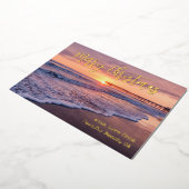 太平洋ビーチ海ピアサンセットサンディエゴ 箔シーズンカード (回転した状態)