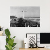 太平洋ビーチ、WA -中国へのSign Miles ポスター (ホームオフィス)