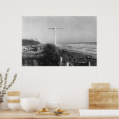 太平洋ビーチ、WA -中国へのSign Miles ポスター (キッチン)