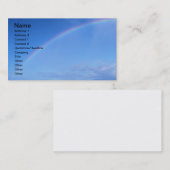 太平洋上のハワイの美しい虹 名刺 (正面/裏面)