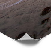 太平洋上空の夕日海 ポスター (角)