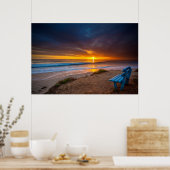 太平洋上空の夕日海 ポスター (キッチン)