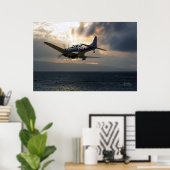 太平洋上空のSBD-5 ポスター (ホームオフィス)