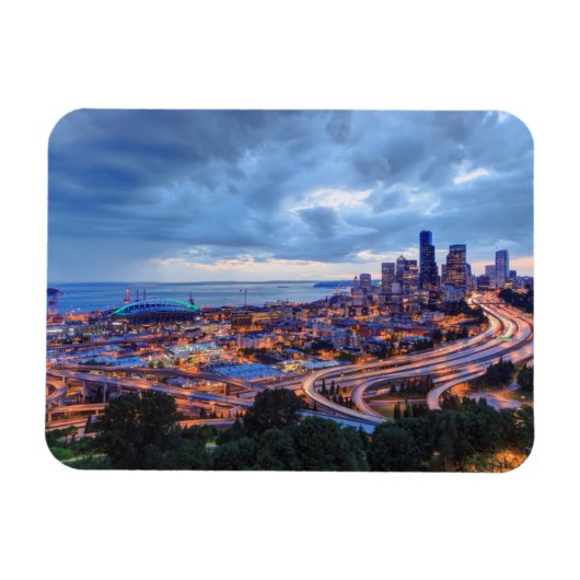 太平洋中央ビーコンヒルからの眺め マグネット (横)