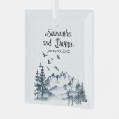 太平洋北西ロッキー結婚山脈 ガラスオーナメント (正面左)