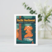 太平洋北西部のアメリカとカナダのロッキー山脈 ポストカード (スタンド正面)