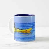 太平洋北西部のカヤカーとタフテッドパフィン ツートーンマグカップ (正面左)