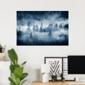 太平洋北西部の熱帯雨林の雲 ポスター (ホームオフィス)