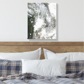 太平洋北西部の霧と雪 キャンバスプリント (インサイチュ (寝室))