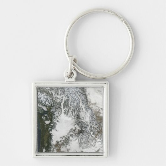太平洋北西部の霧と雪 キーホルダー (正面)