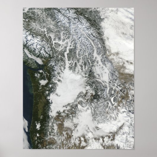 太平洋北西部の霧と雪 ポスター (正面)